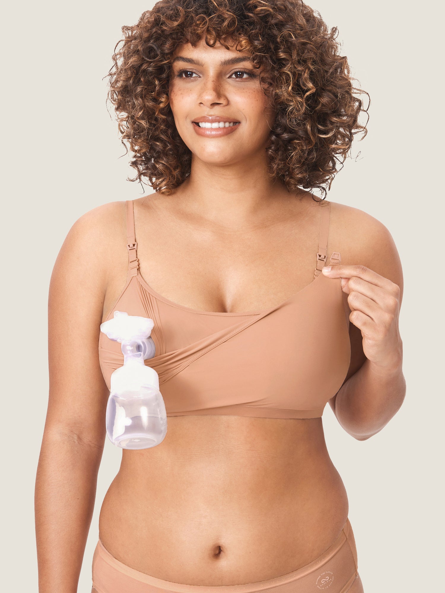 Inbarely® All-In-One Pumping Bra Cream Coffee