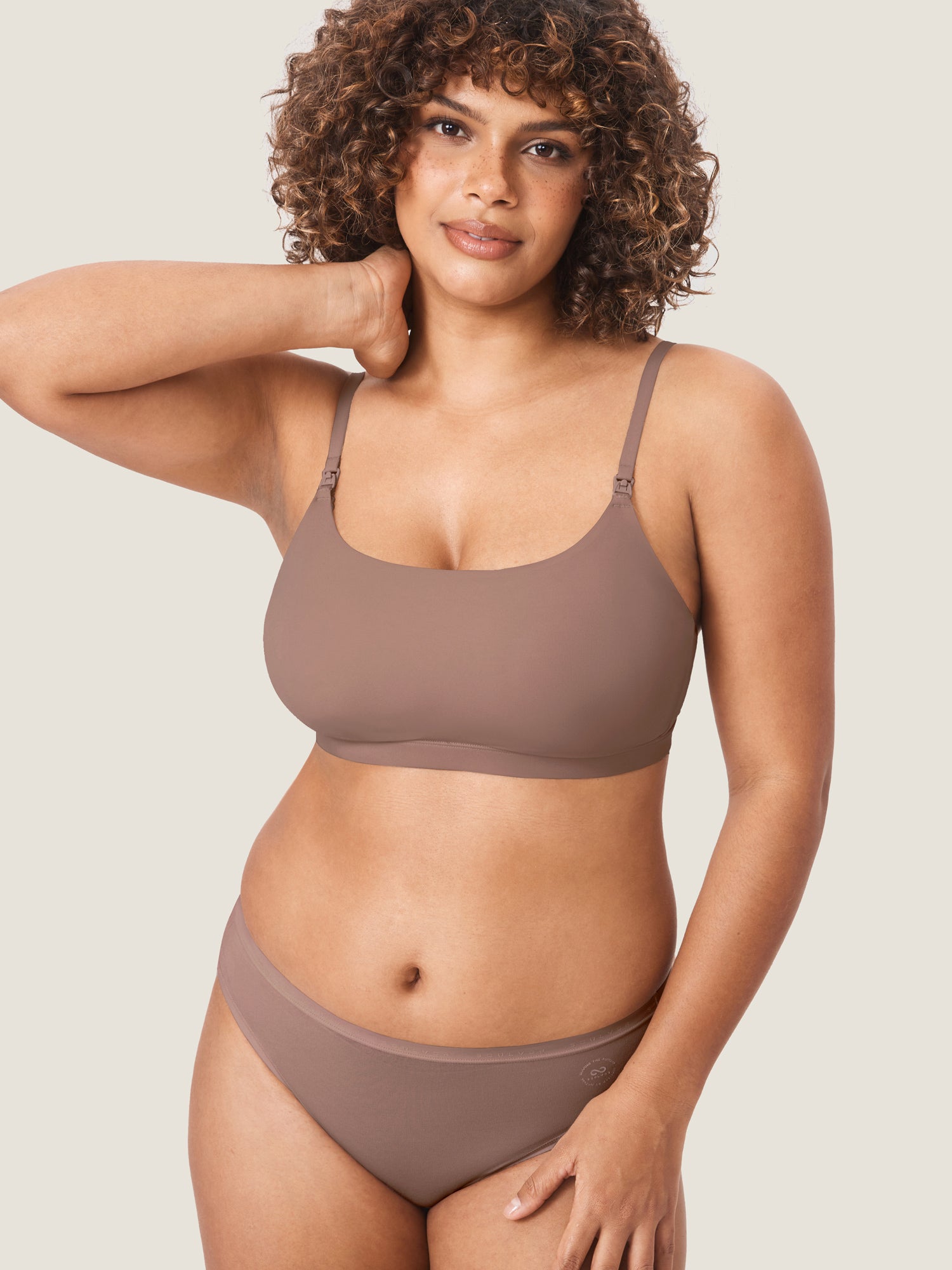 Inbarely® All-In-One Pumping Bra Brown Purple