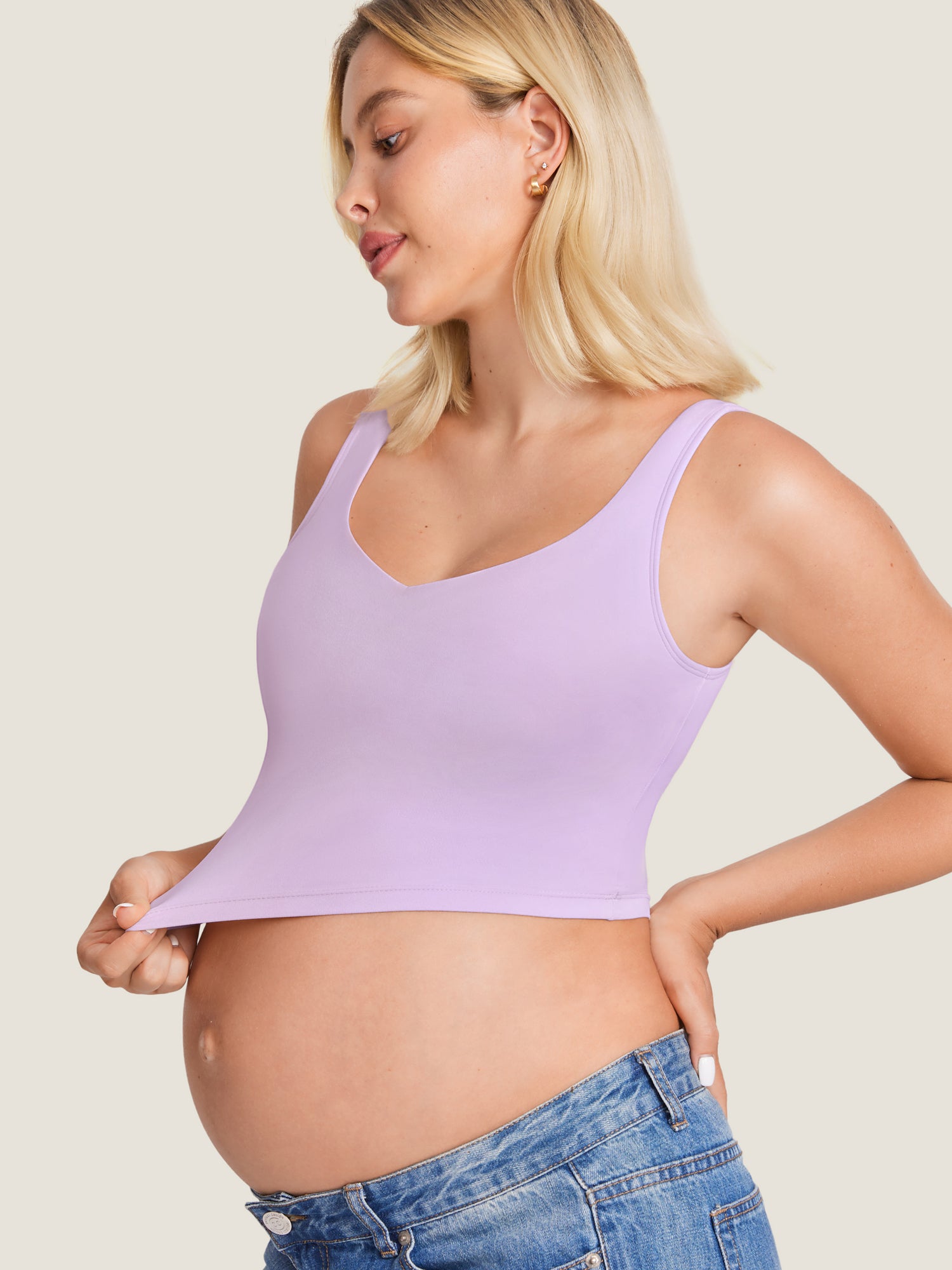 Natrelax® Nursing Crop Tank Top Lilac Air