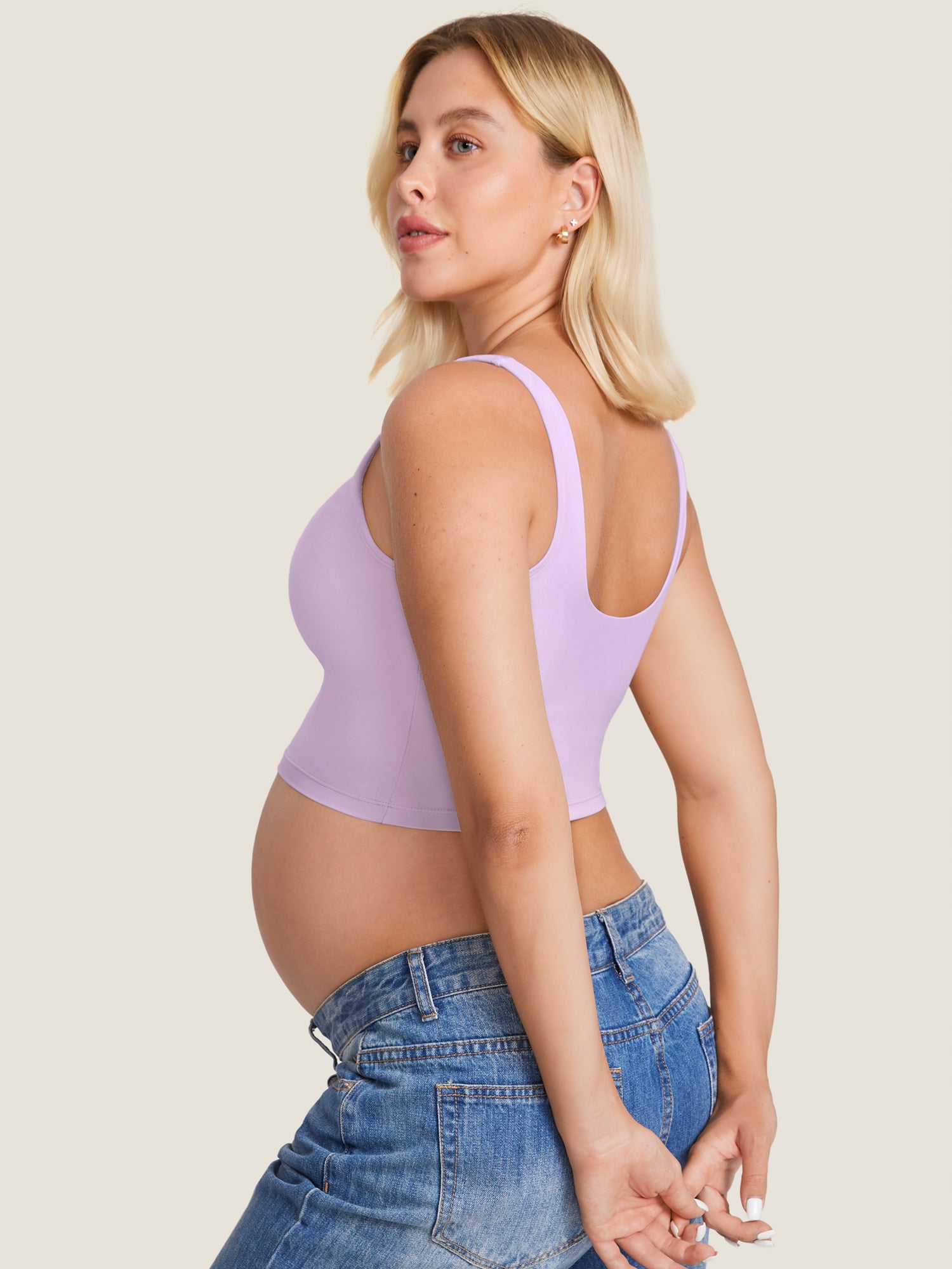 Natrelax® Nursing Crop Tank Top Lilac Air