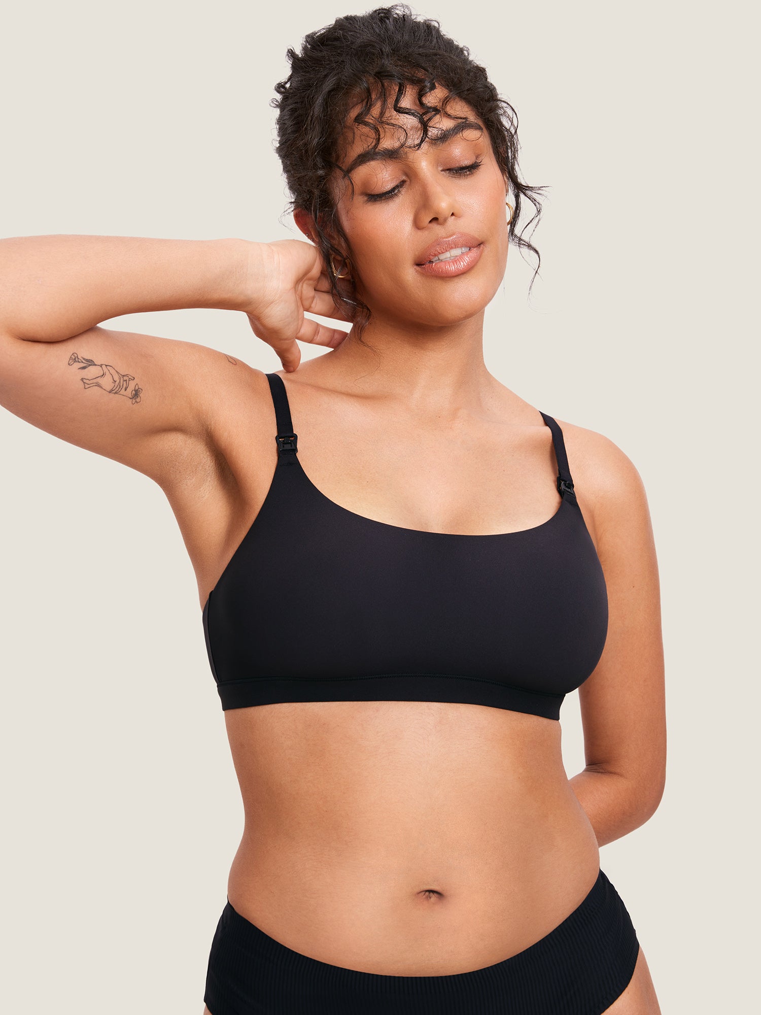 Inbarely® Scoop Nursing Bra Black