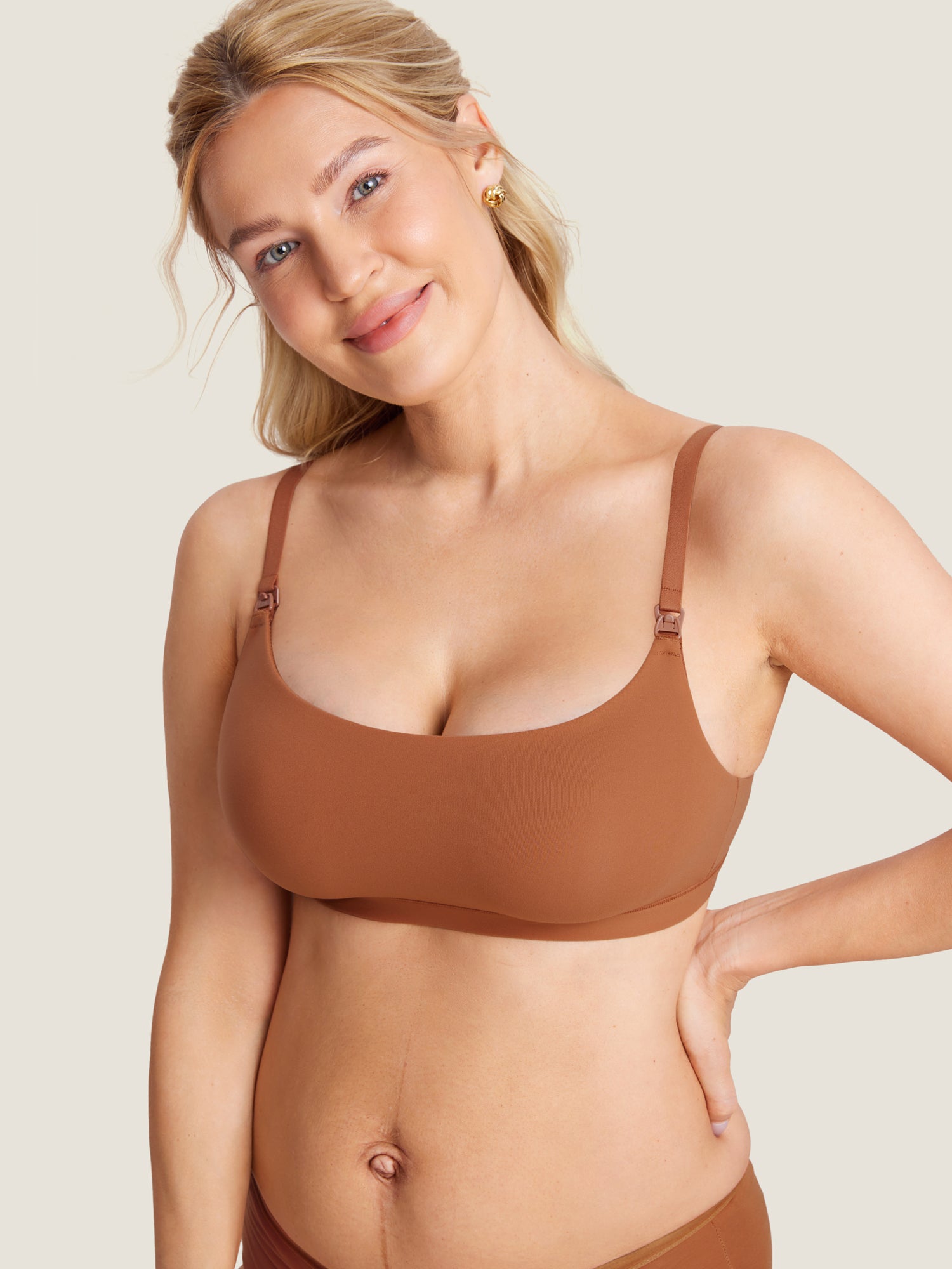 Inbarely® Scoop Nursing Bra Bronze Beige