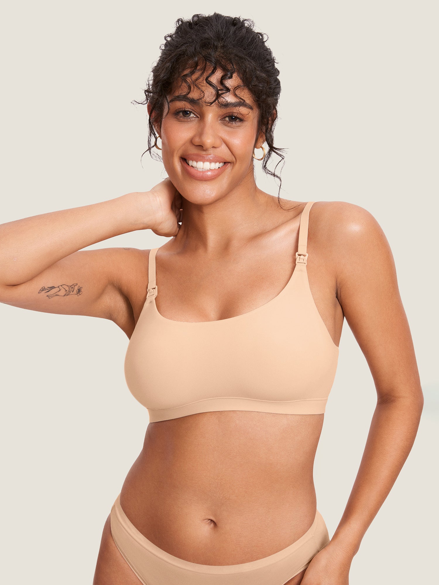 Inbarely® Scoop Nursing Bra Warm Beige