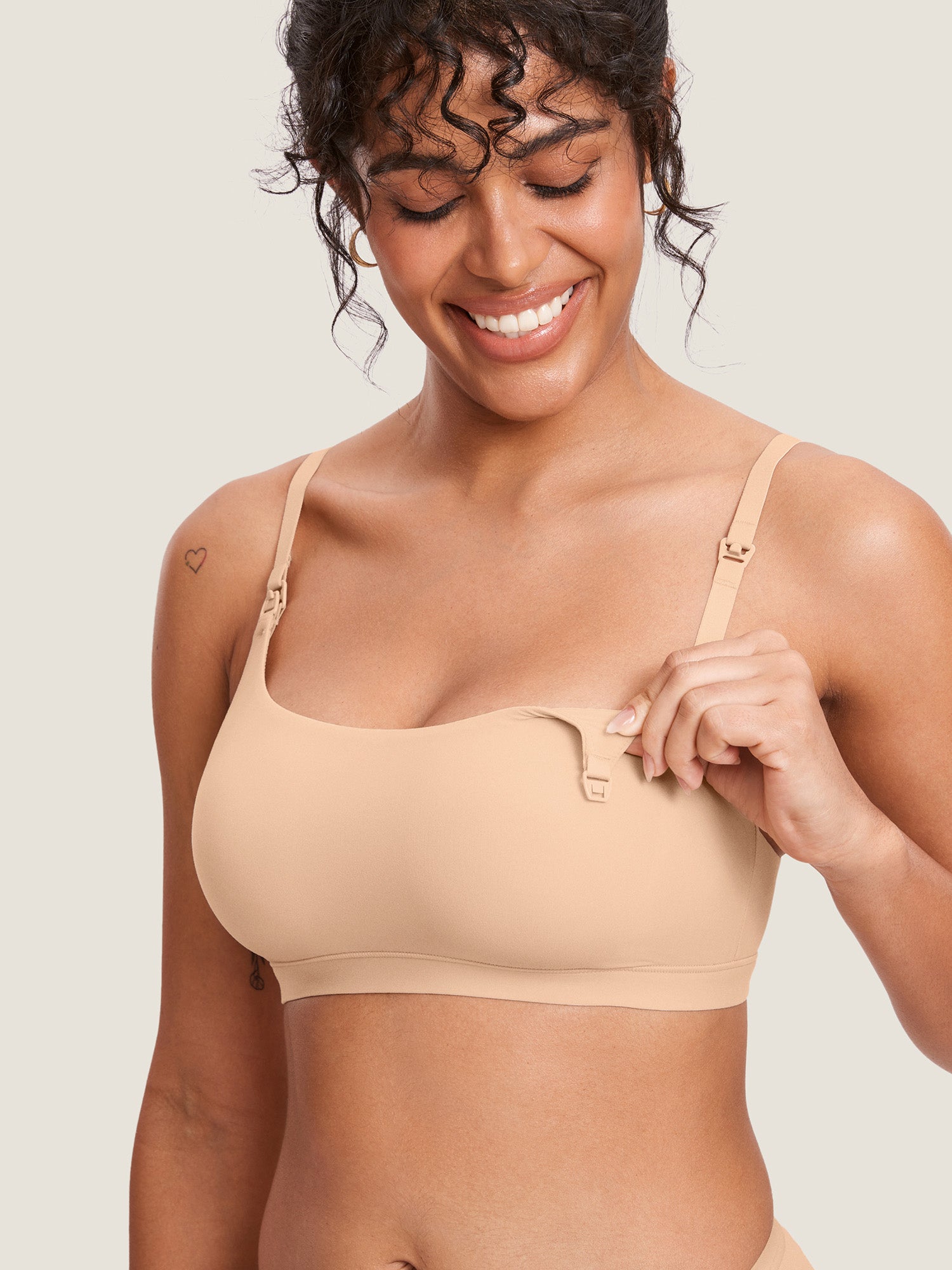 Inbarely® Scoop Nursing Bra Warm Beige