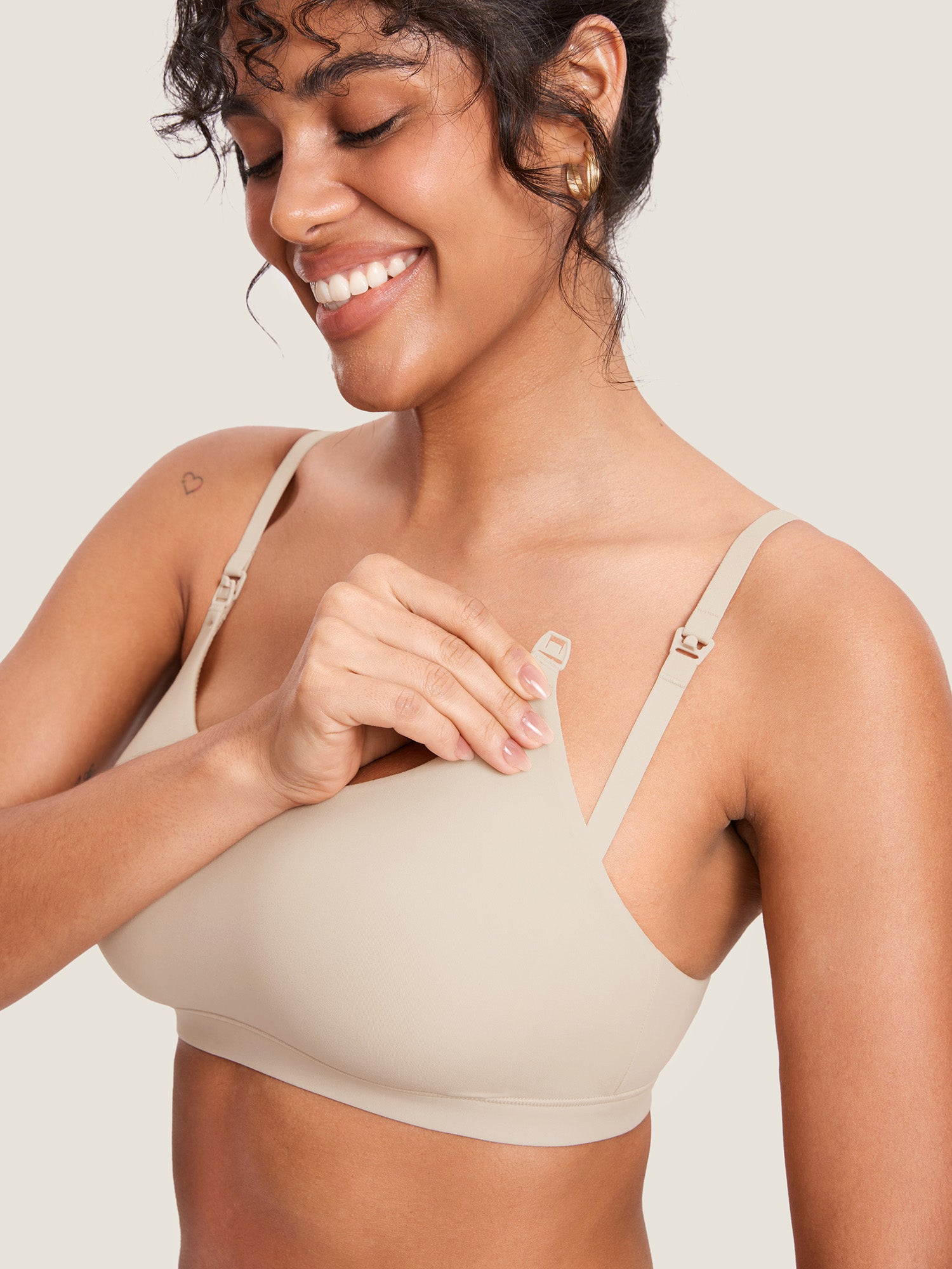 Inbarely® Scoop Nursing Bra Flax Beige