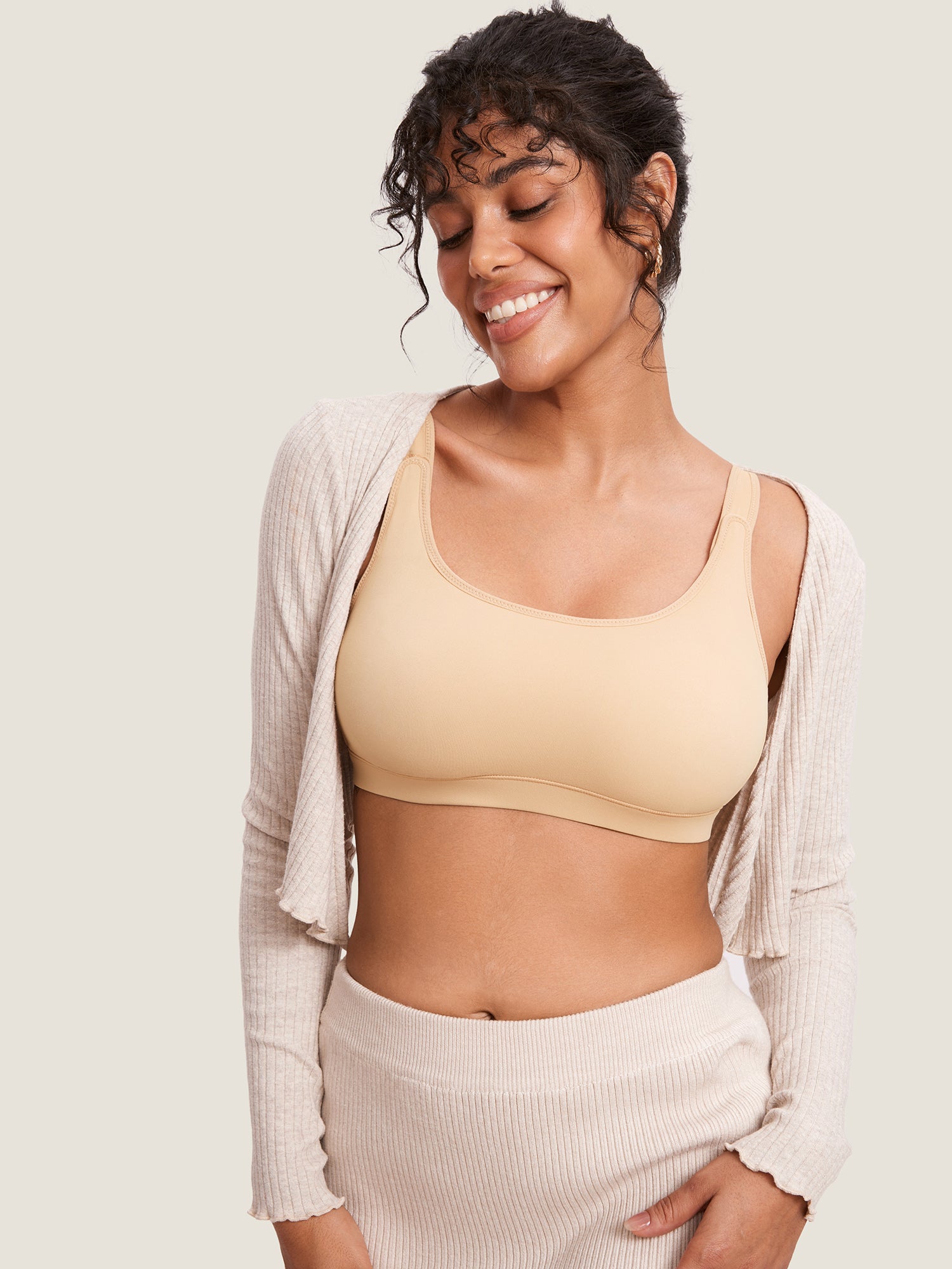 Natrelax® Velcro All-in-One Nursing & Pumping Bra Light Oatmeal