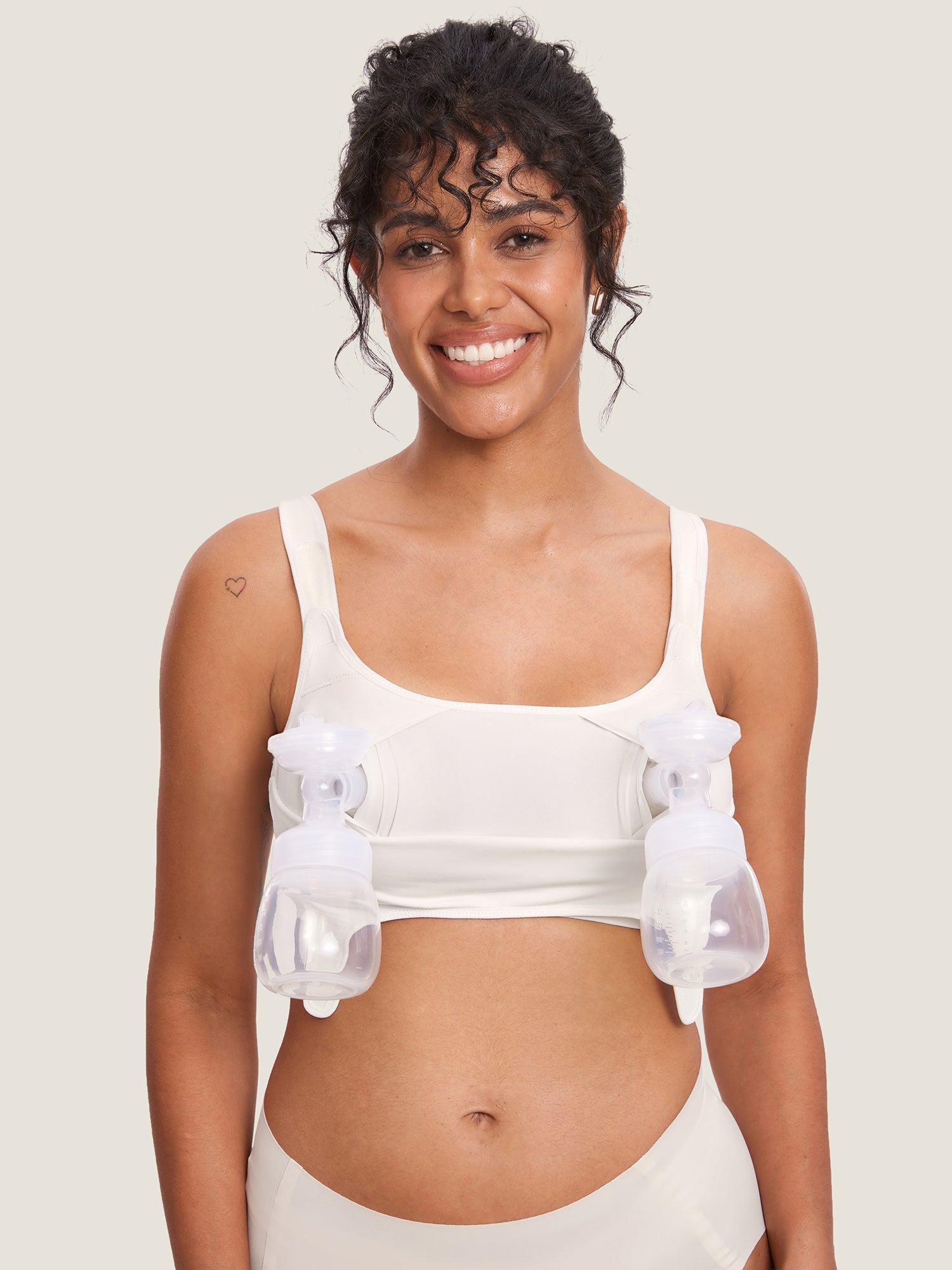 Natrelax™ Velcro All-in-One Nursing & Pumping Bra Iceland White