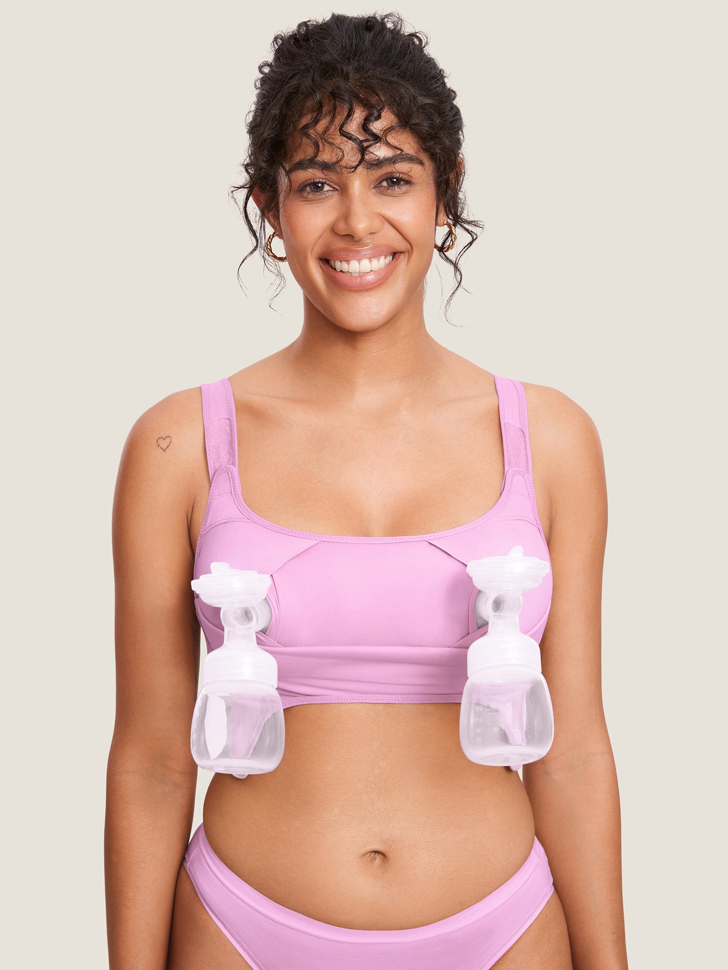 Natrelax™ Velcro All-in-One Nursing & Pumping Bra Light Lilac