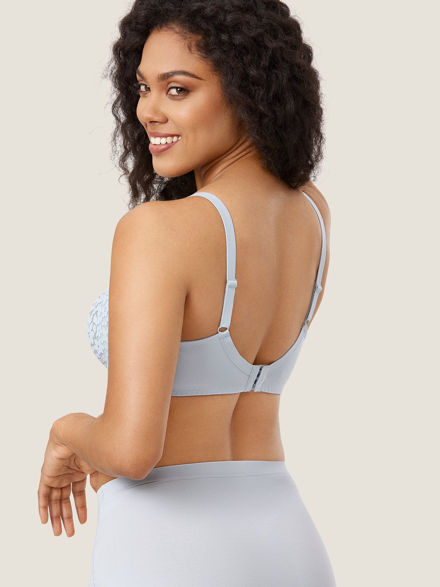 Lace Hands Free Pumping Bra Arctic blue