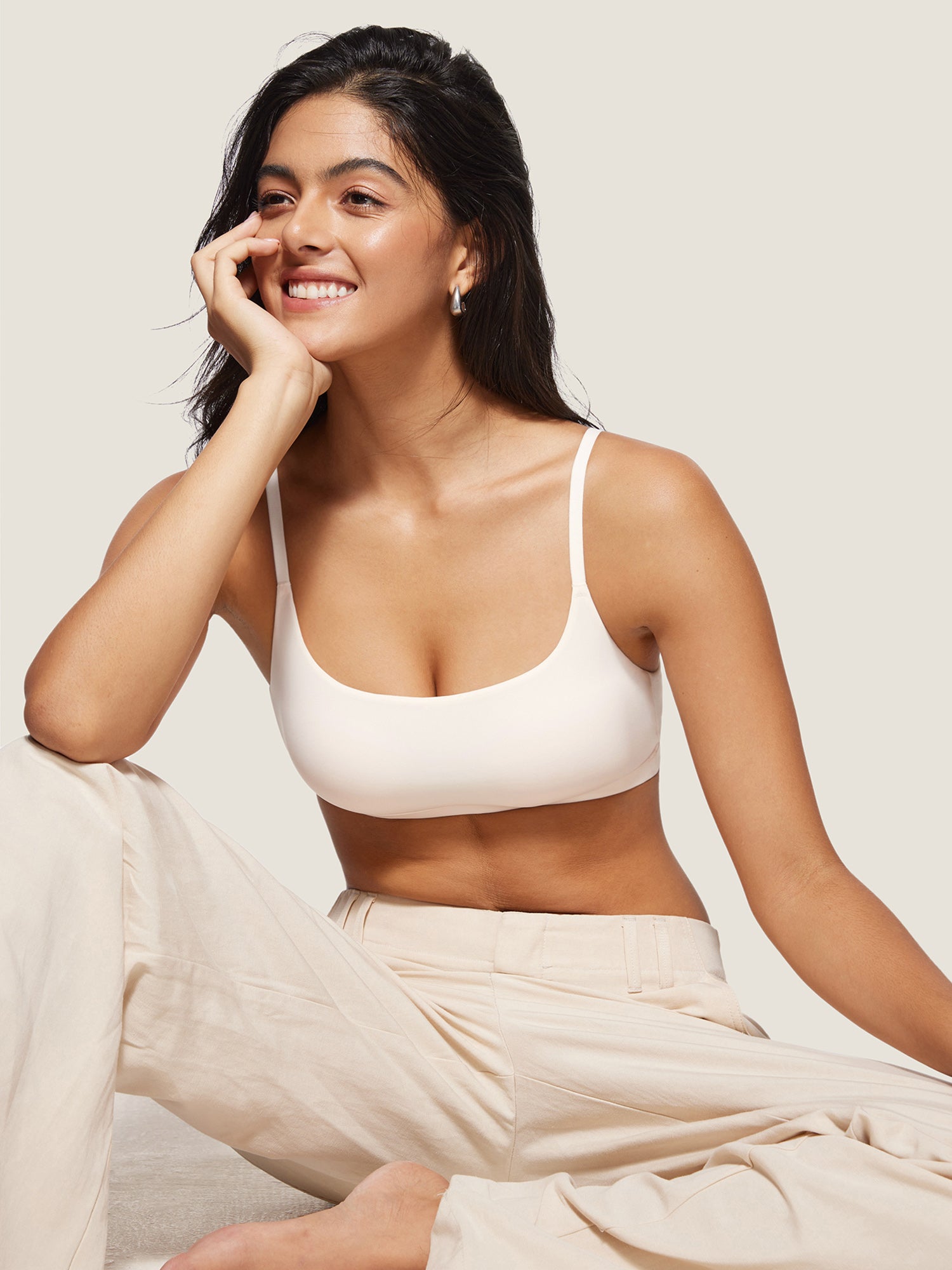 Inbarely® Scoop Everyday Bralette Coconut White