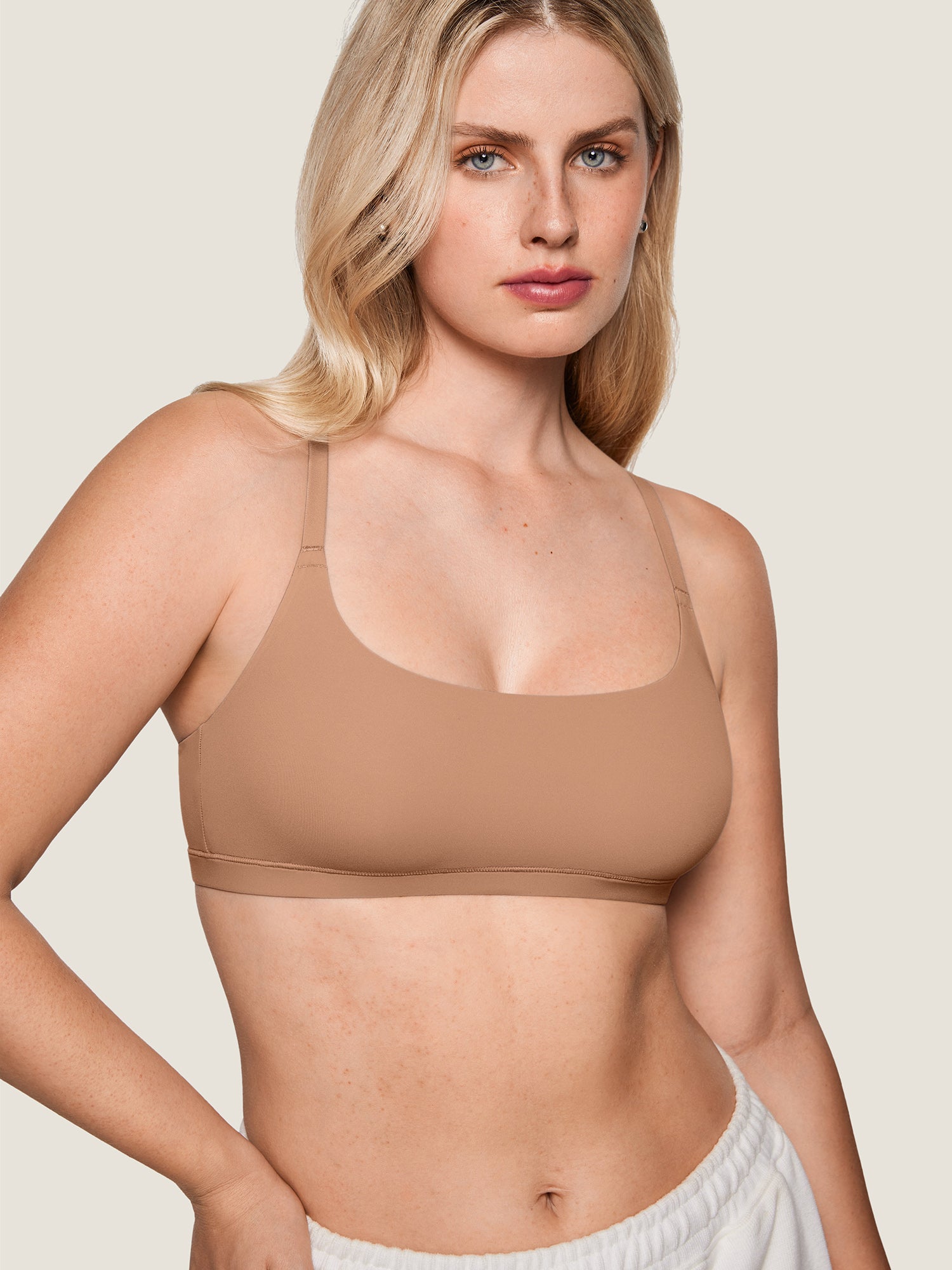 Inbarely® Racerback Everyday Bralette Gravel Beige