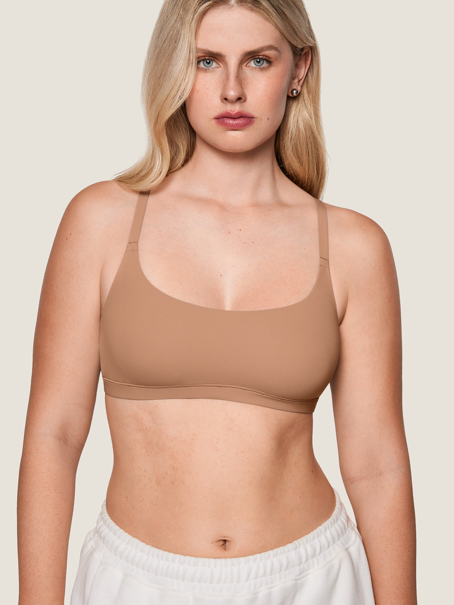 Inbarely® Racerback Everyday Bralette Gravel Beige