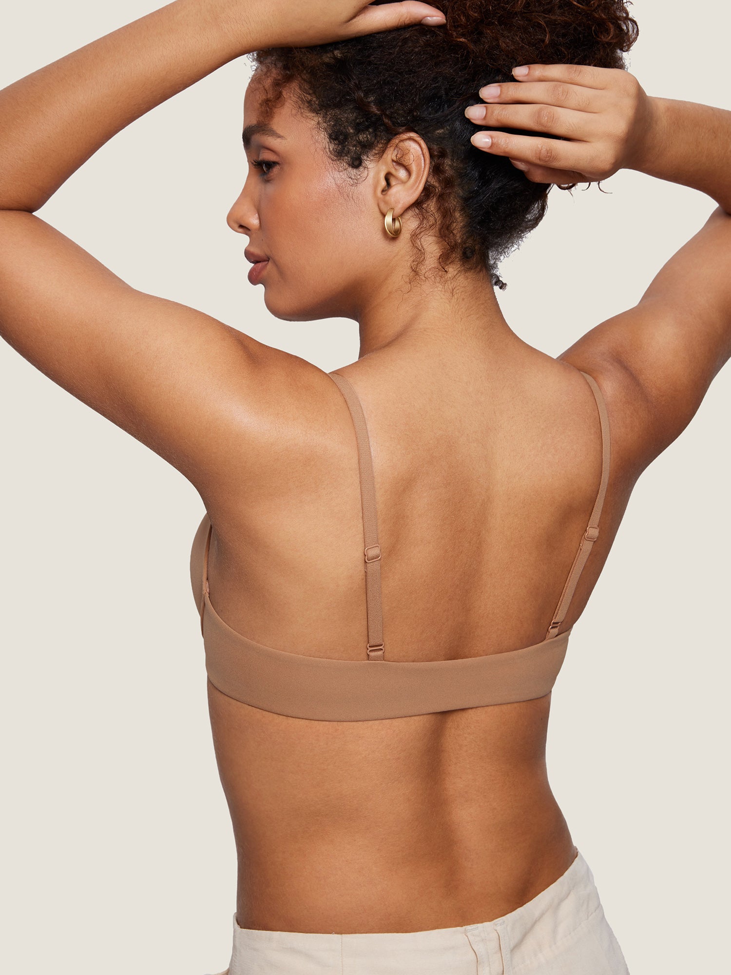 Inbarely® Front Closure T-shirt Bra Gravel Beige