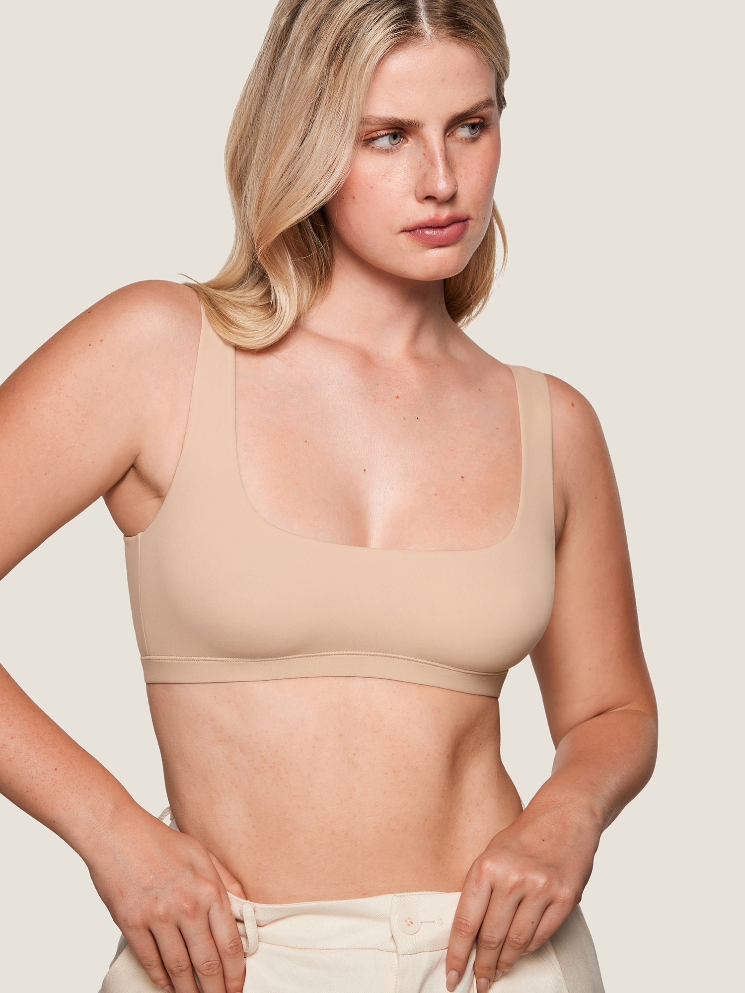 Inbarely® Soft Seamless Everyday Bralette Wheat Beige