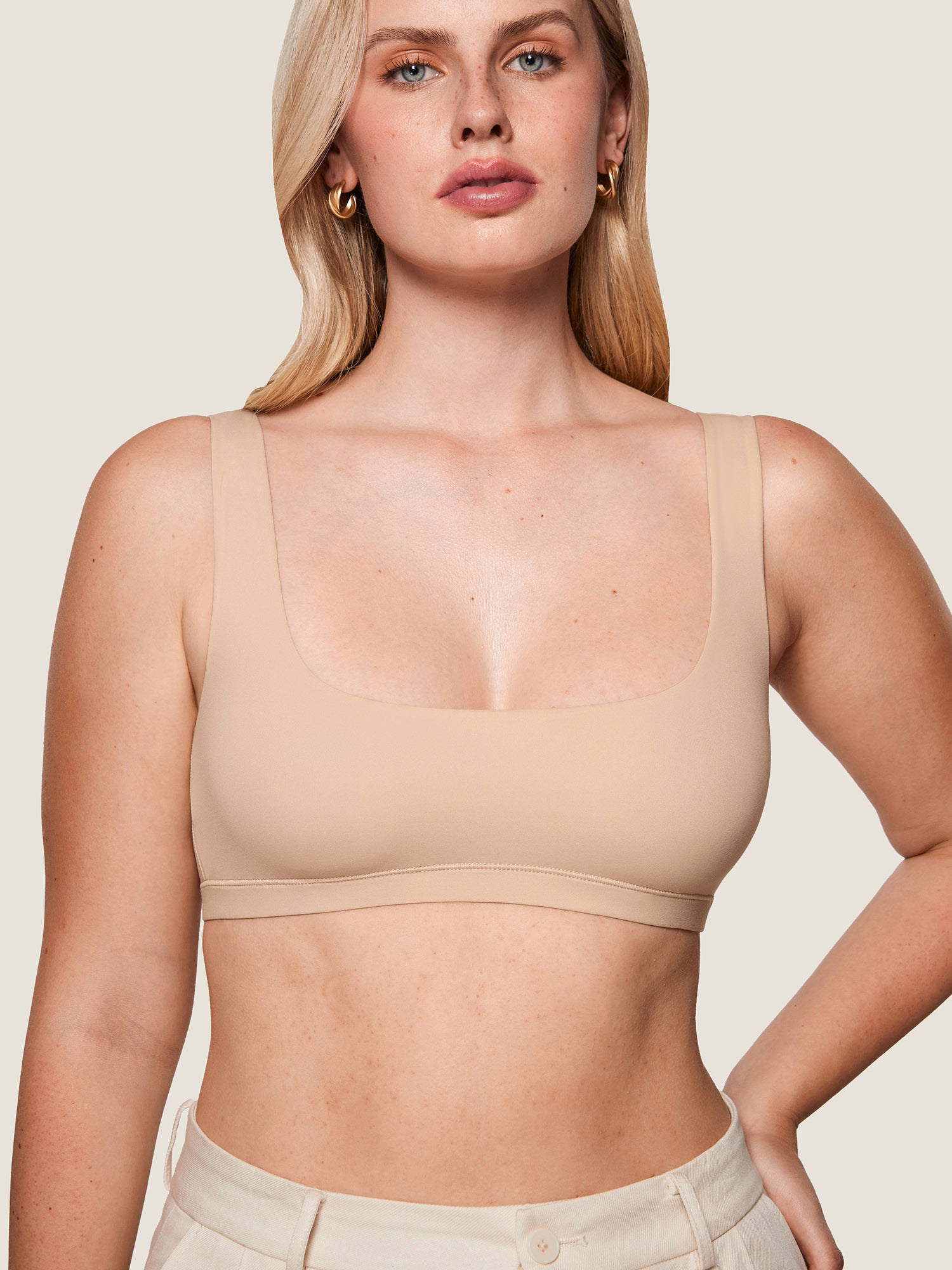 Inbarely® Soft Seamless Everyday Bralette Wheat Beige