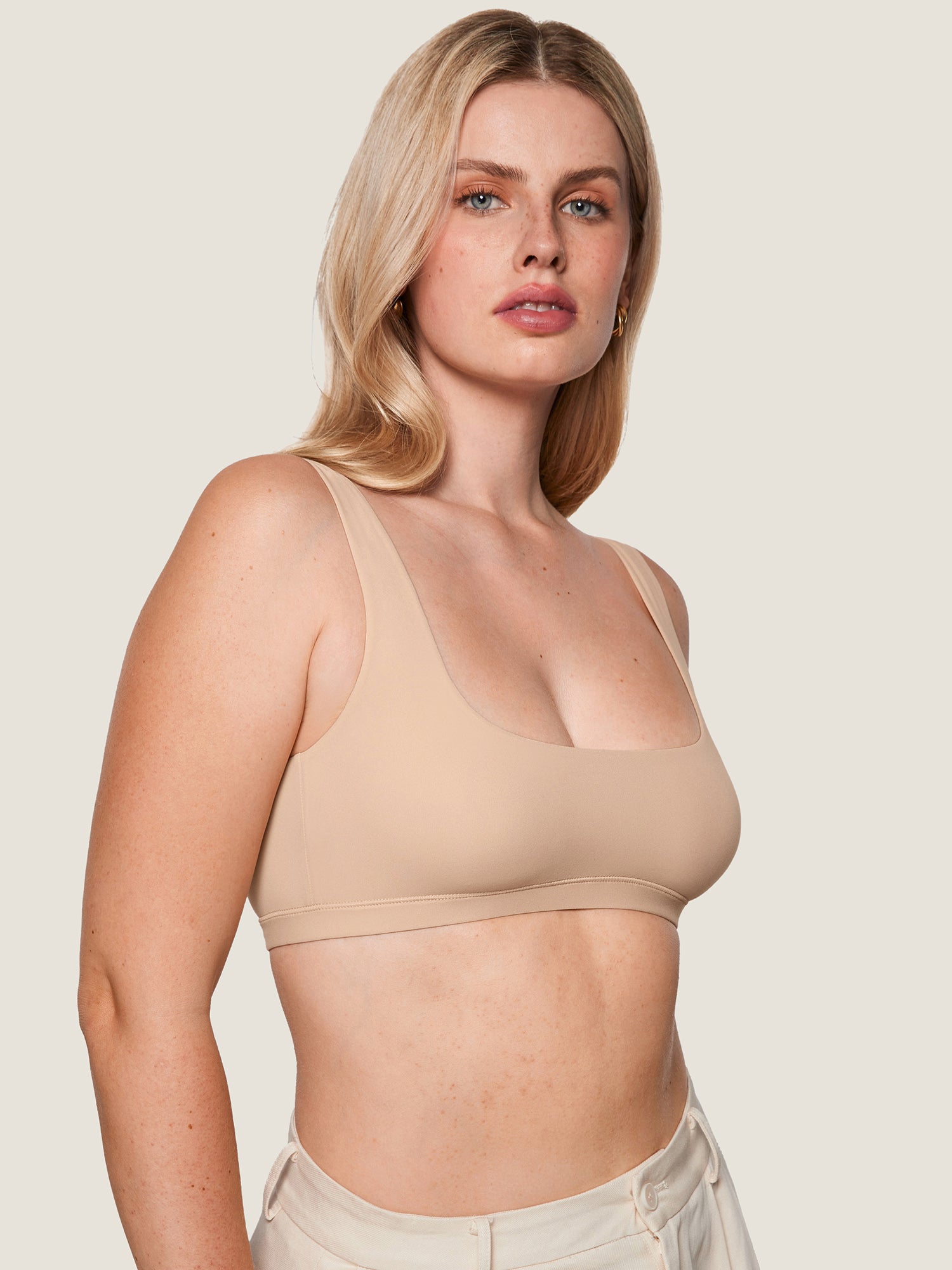 Inbarely® Soft Seamless Everyday Bralette Wheat Beige