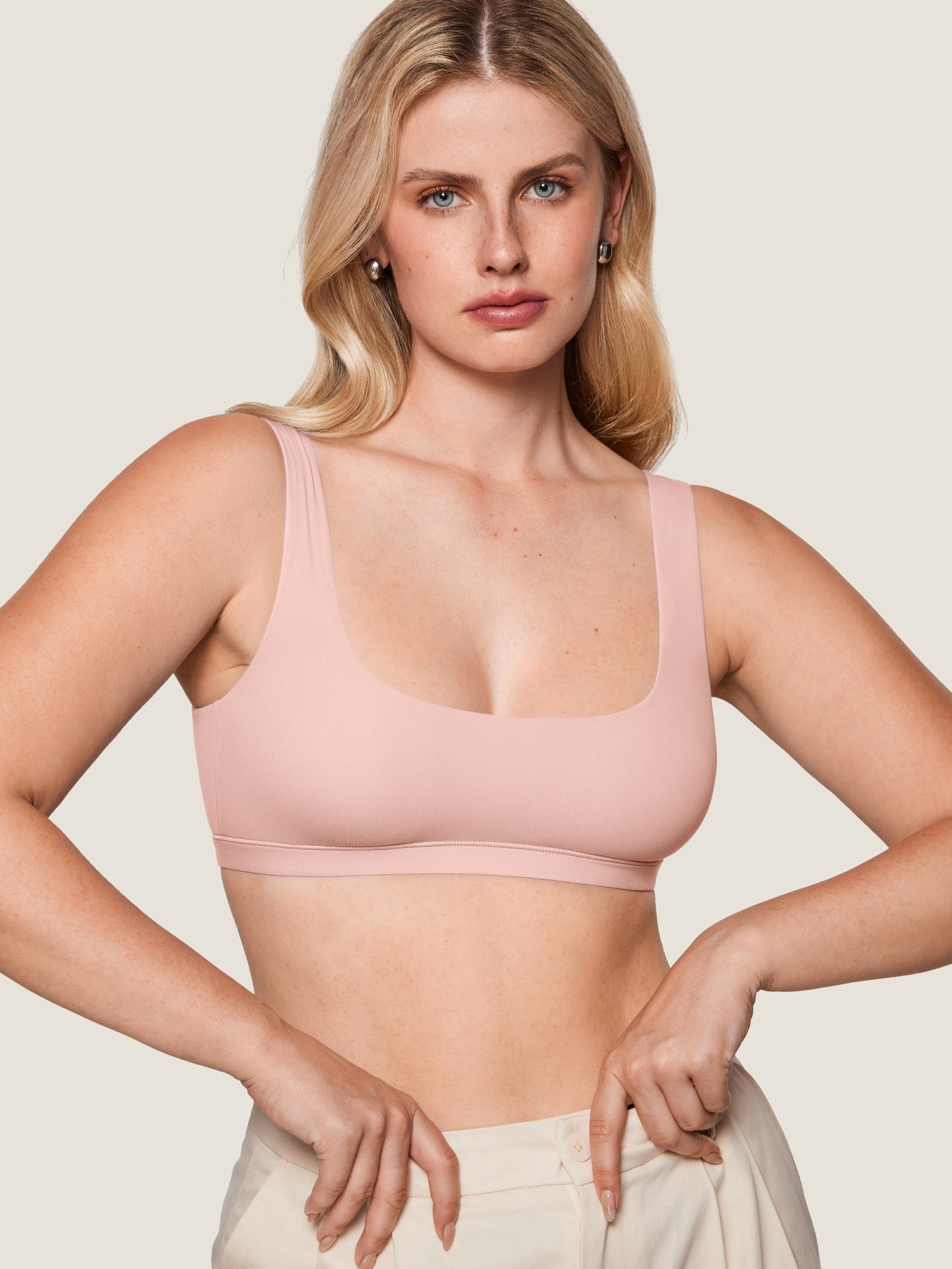 Inbarely® Soft Seamless Everyday Bralette Blush Pink