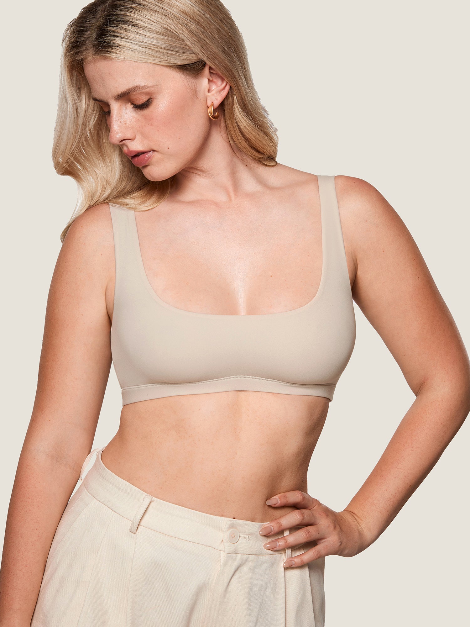 Inbarely® Soft Seamless Everyday Bralette Flax Beige