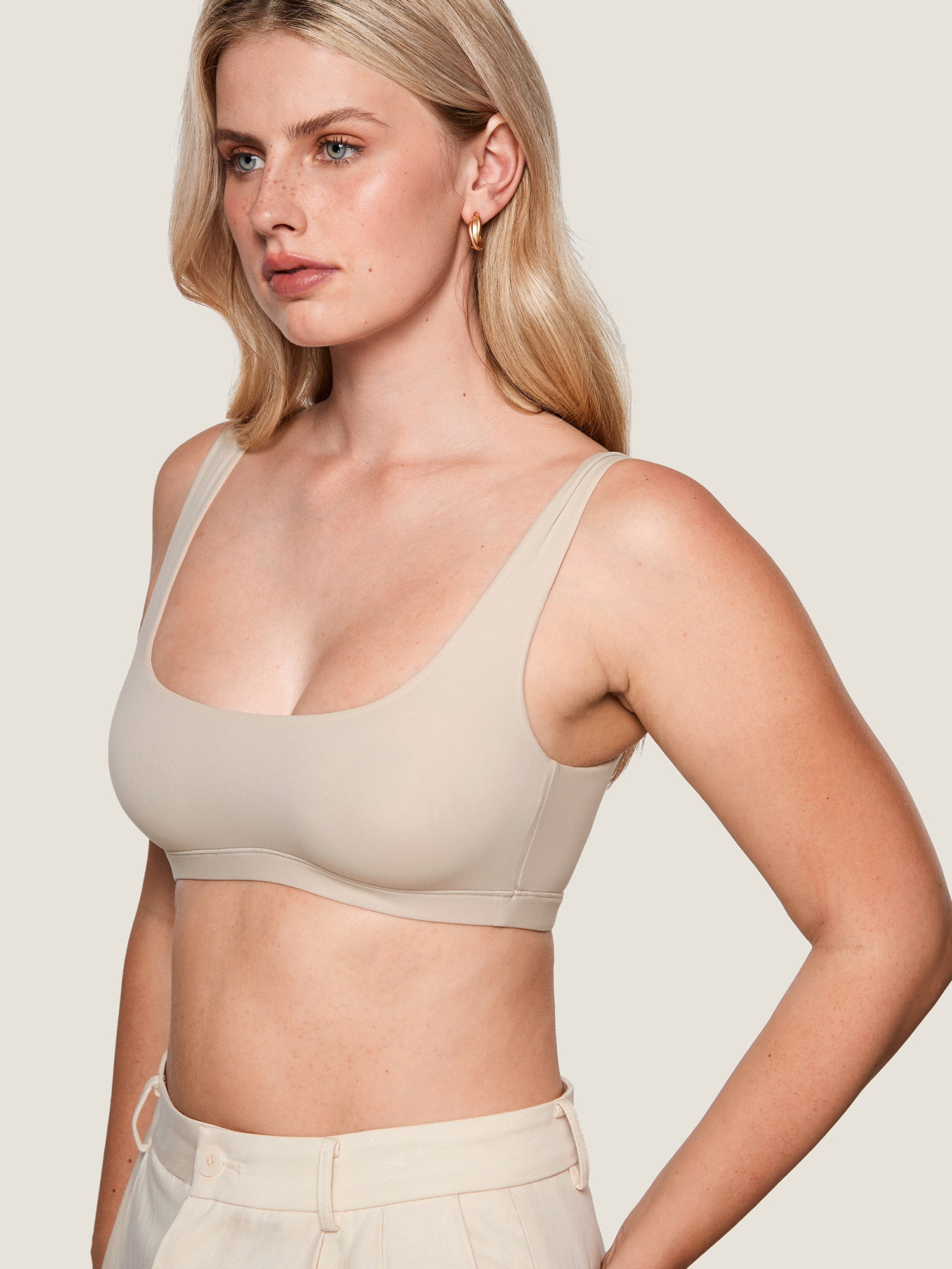 Inbarely® Soft Seamless Everyday Bralette Flax Beige