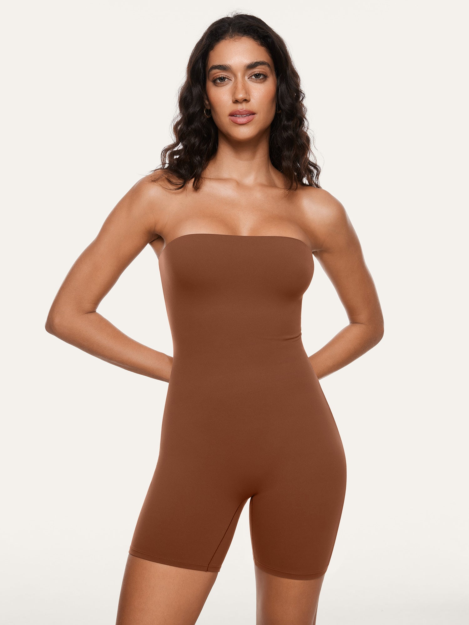 Natrelax™ Strapless Romper Croissant Brown