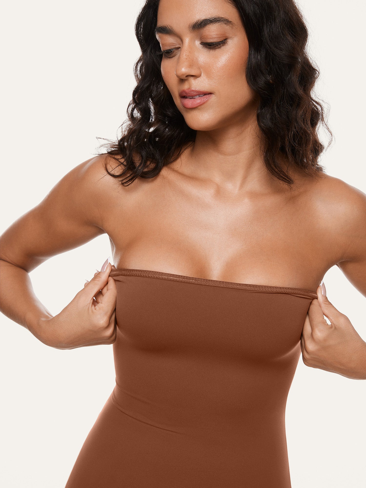 Natrelax™ Strapless Romper Croissant Brown