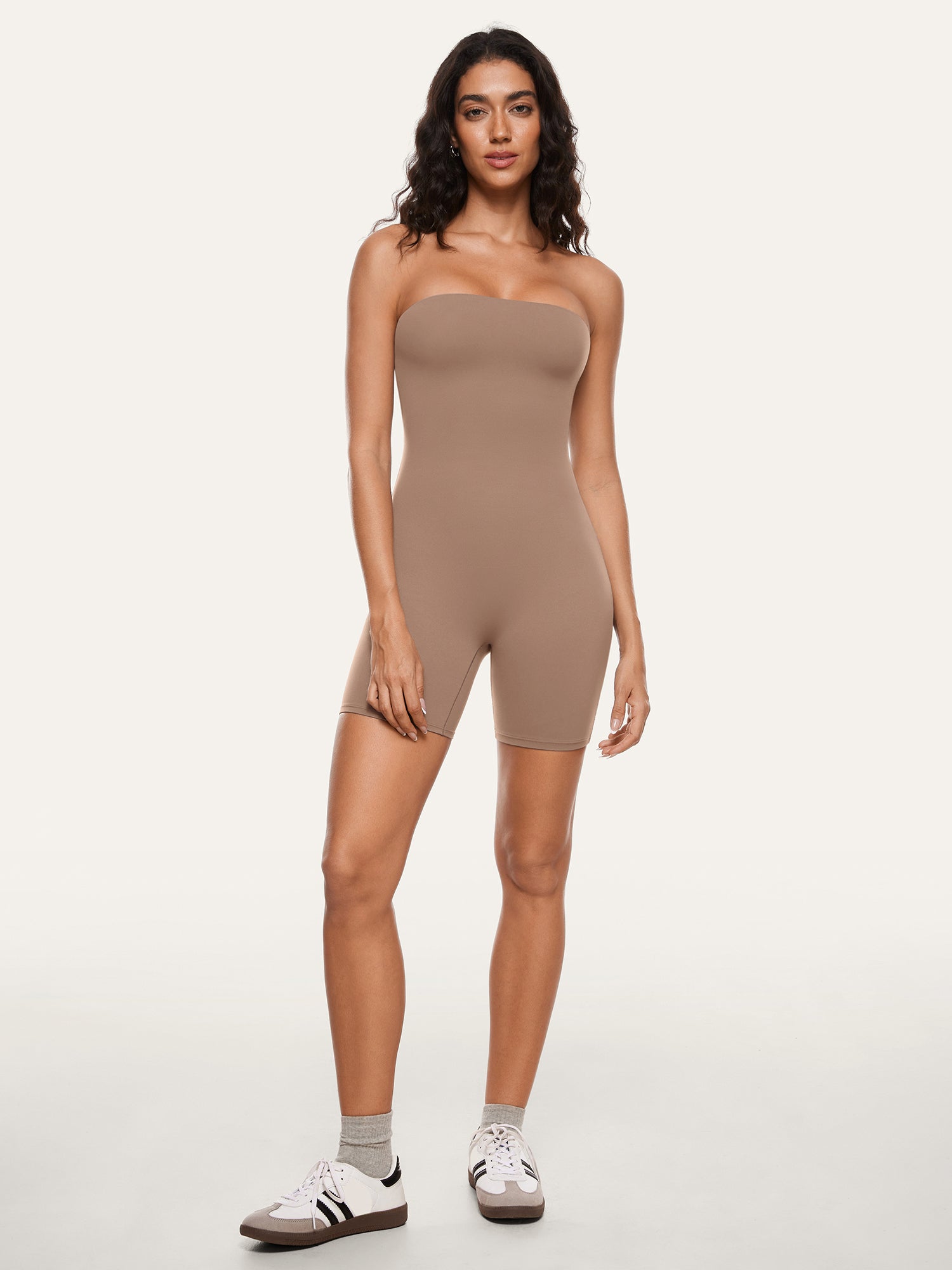 Natrelax™ Strapless Romper Latte Coffee