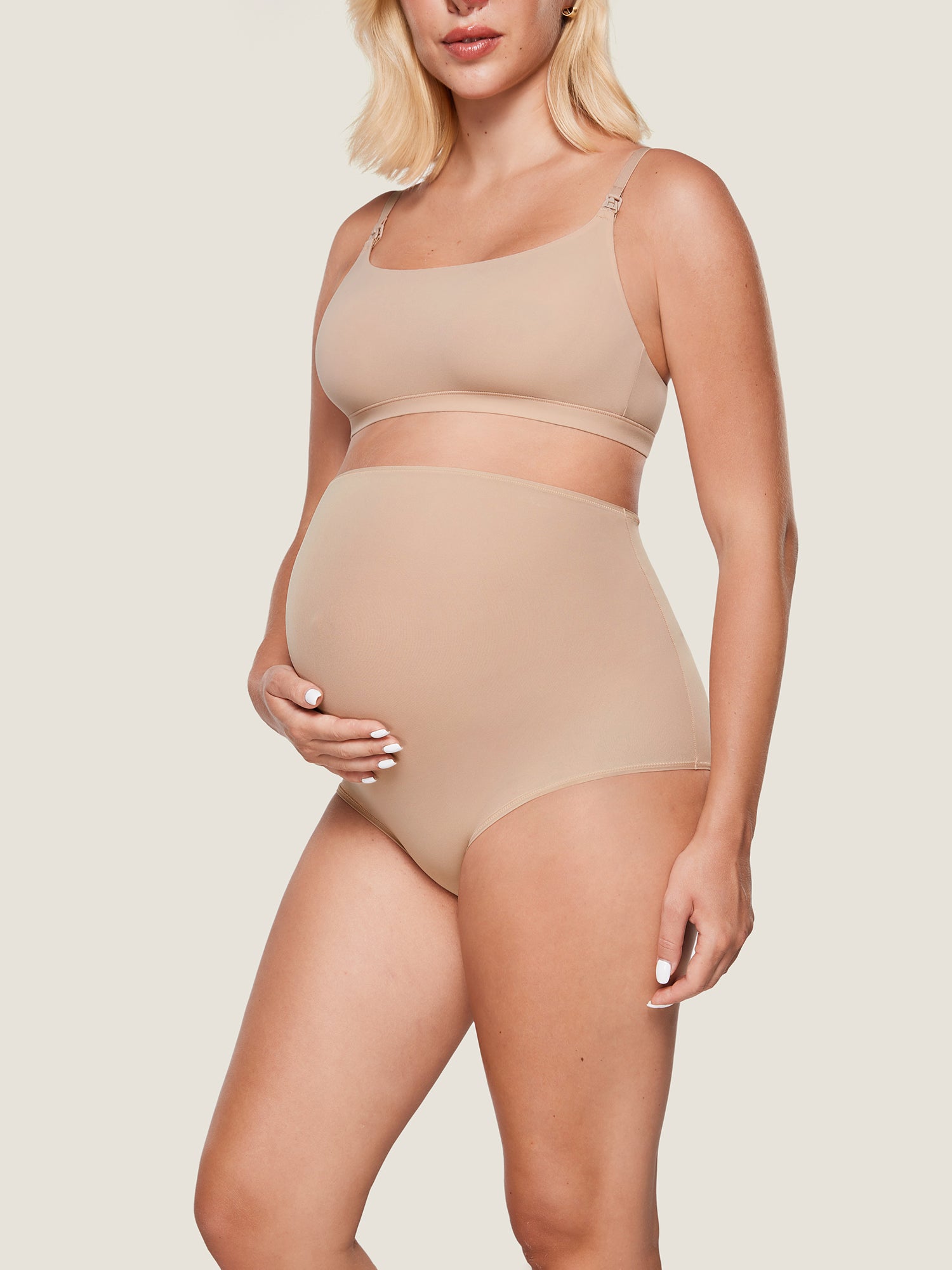 Inbarely® Soft High Waist Maternity Underwear - 2 Pack Wheat (2pack)