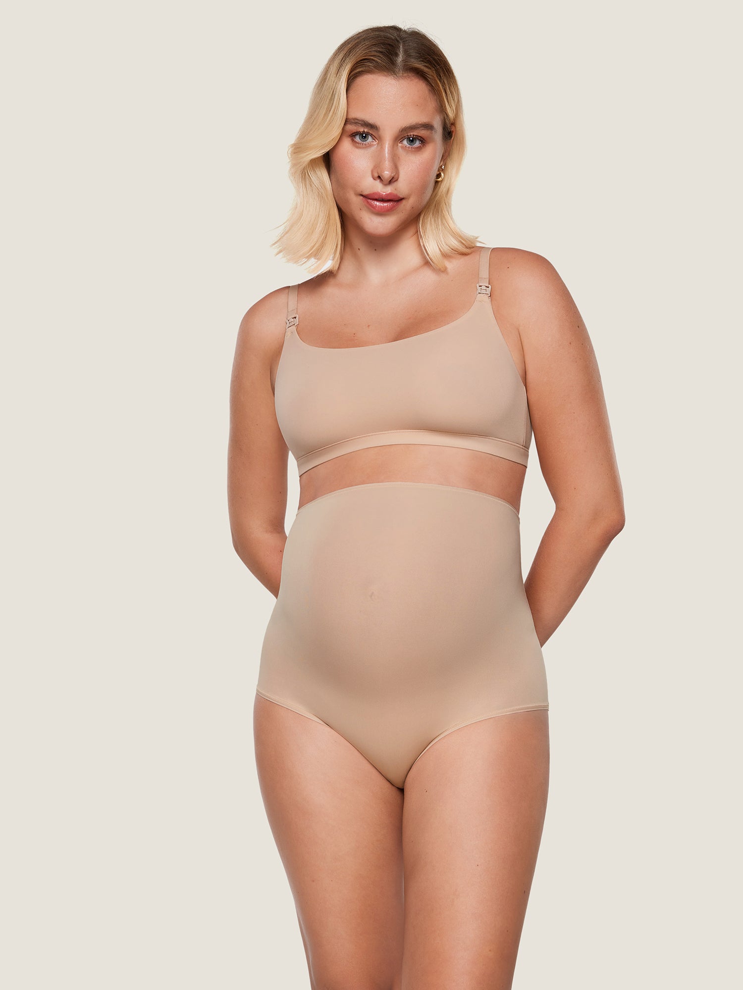 Inbarely® Soft High Waist Maternity Underwear - 2 Pack Wheat (2pack)