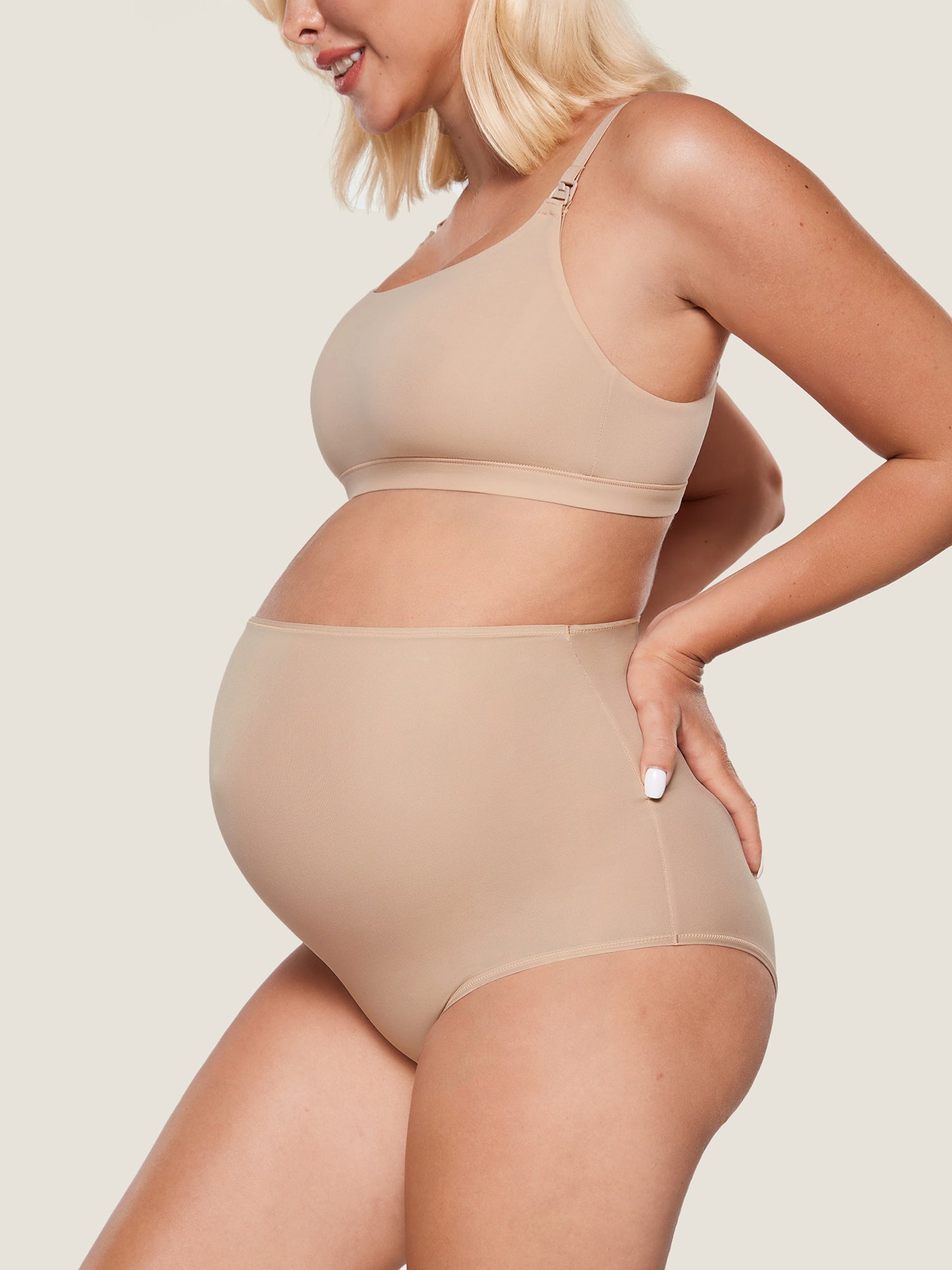 Inbarely® Soft High Waist Maternity Underwear - 2 Pack Wheat (2pack)