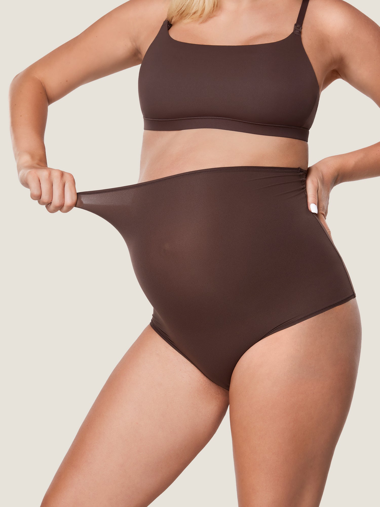 Inbarely® Soft High Waist Maternity Underwear - 2 Pack Hazelnut (2pack)