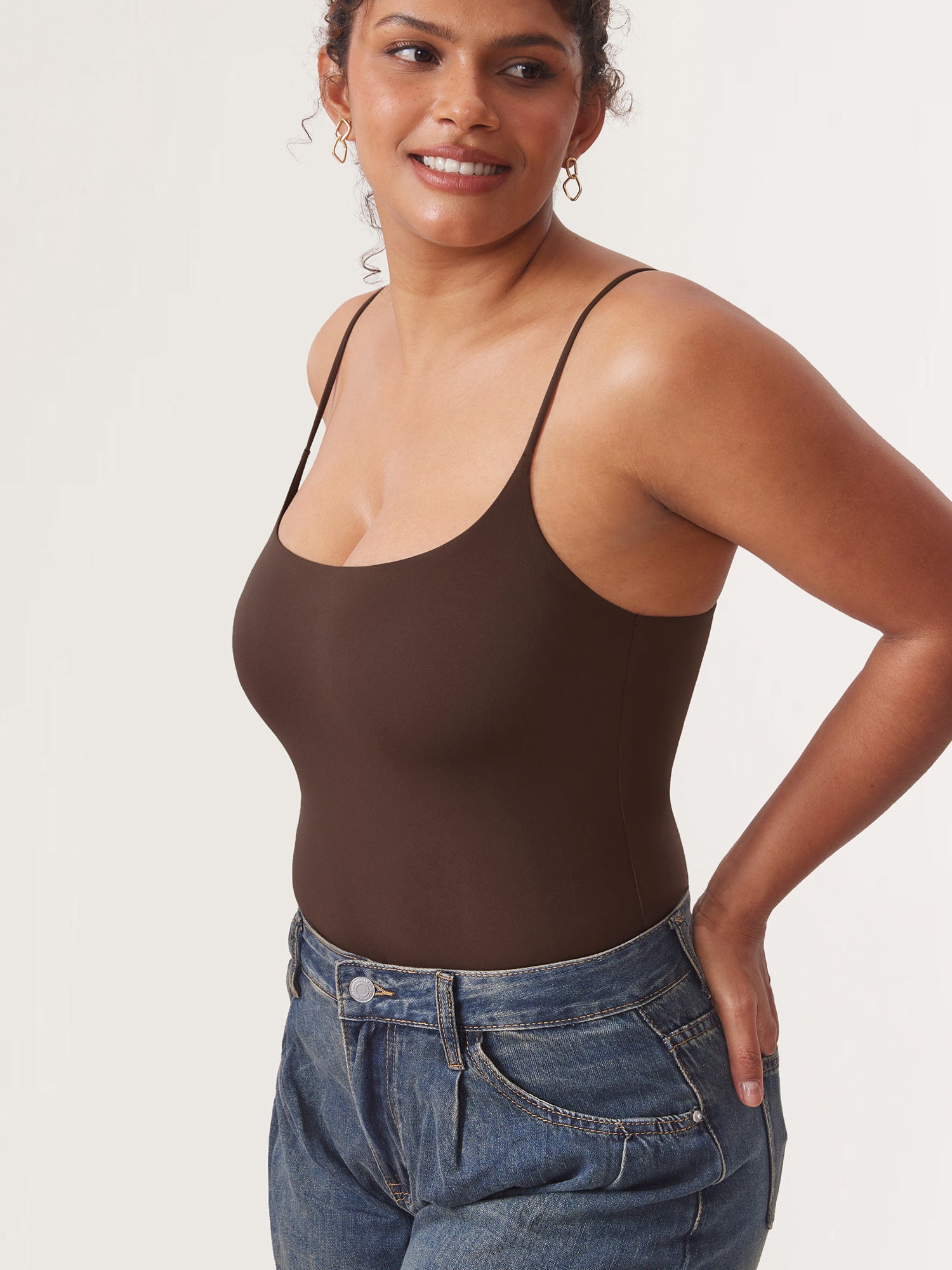 Inbarely® Cami Bodysuit Hazelnut