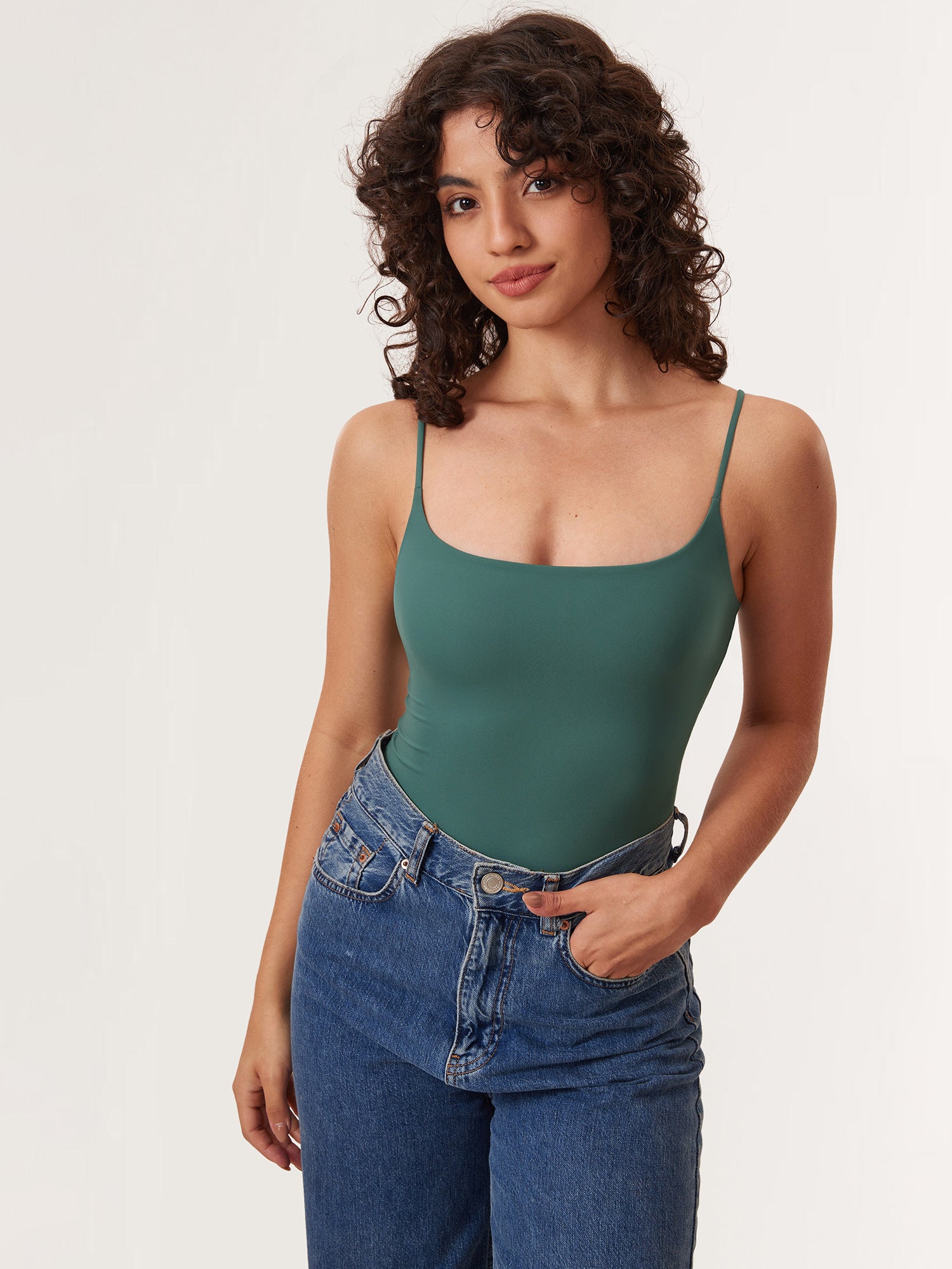 Inbarely® Cami Bodysuit Midnight Emerald