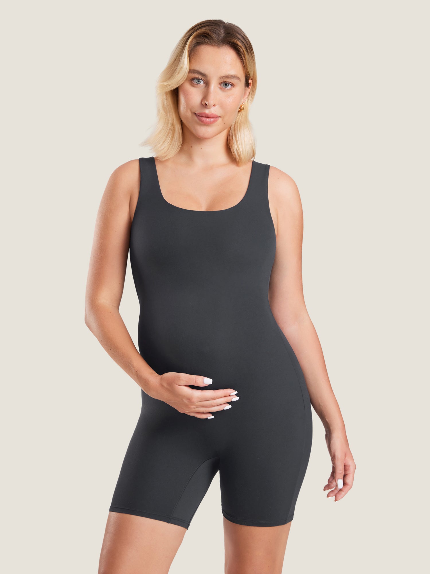 Natrelax™ Maternity Romper Mysterious Grey