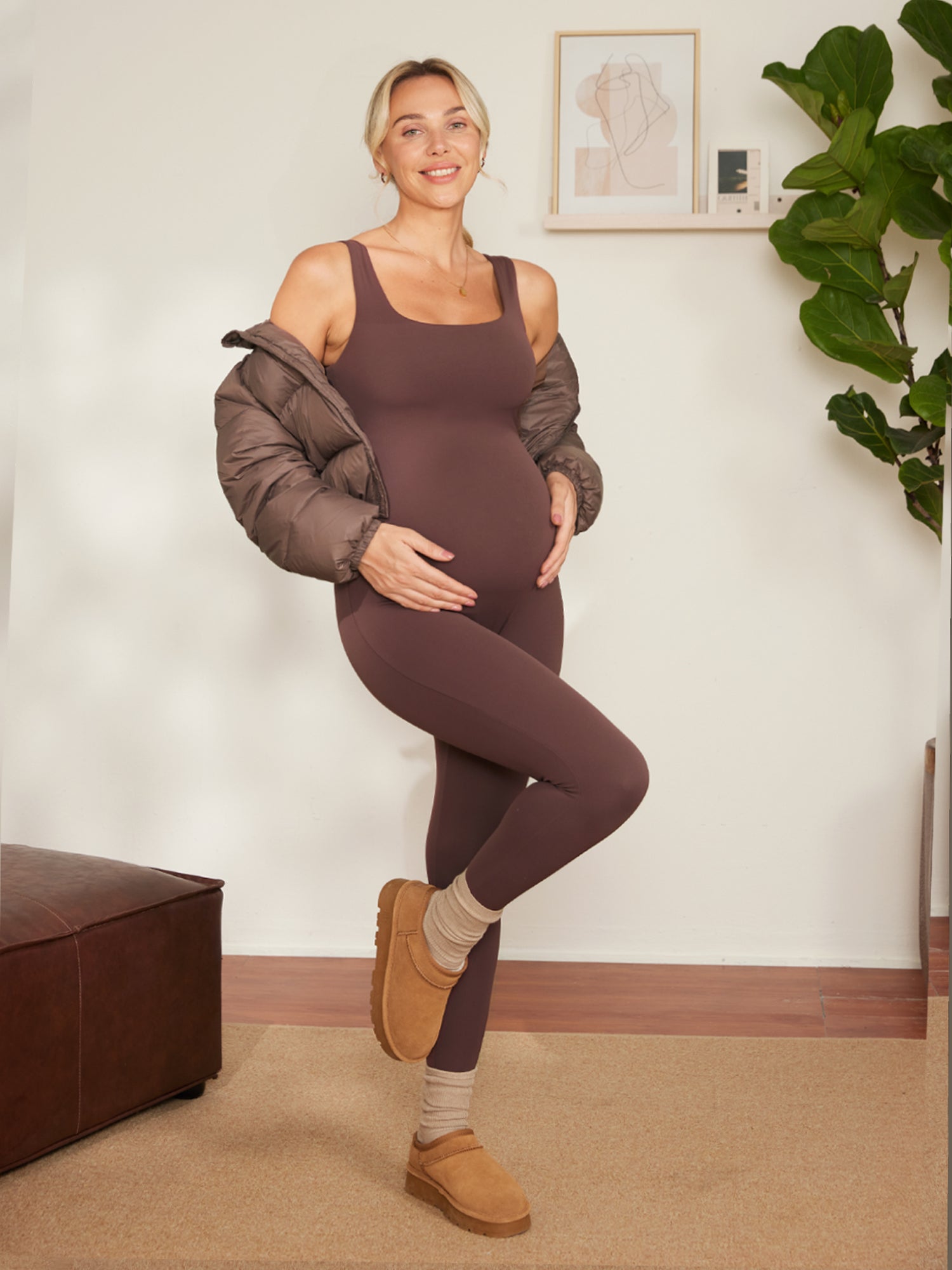 Natrelax® Maternity Jumpsuit Taupe