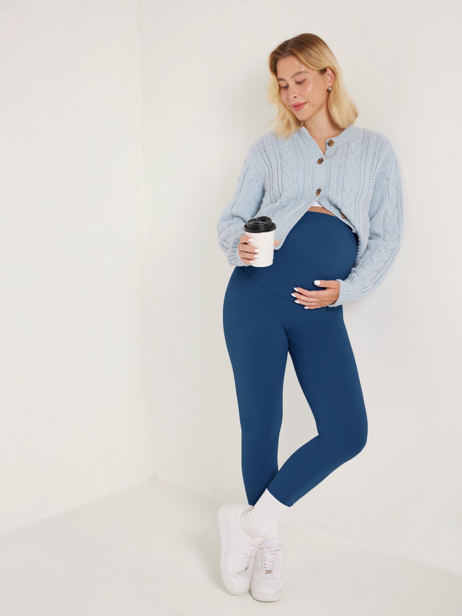 Natrelax® Maternity Leggings 25" - Super High Waist French Navy